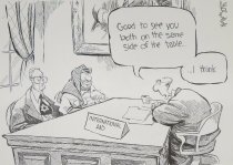 Good to see you both on the same side of the table